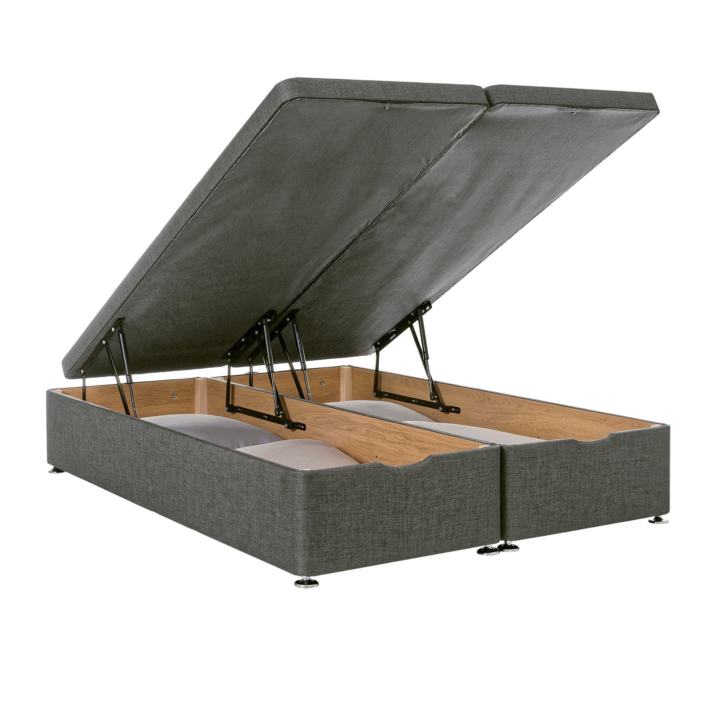 Airsprung End-Lift Double Charcoal Open Ottoman