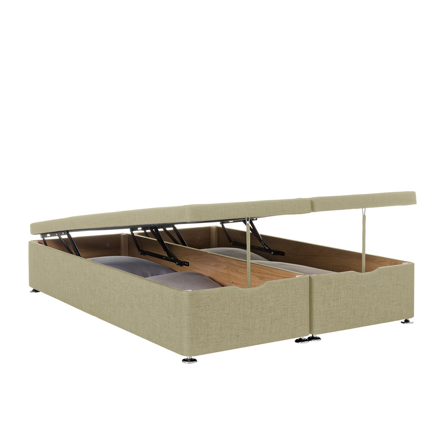 Airsprung End-Lift Double Cream Half Open Ottoman