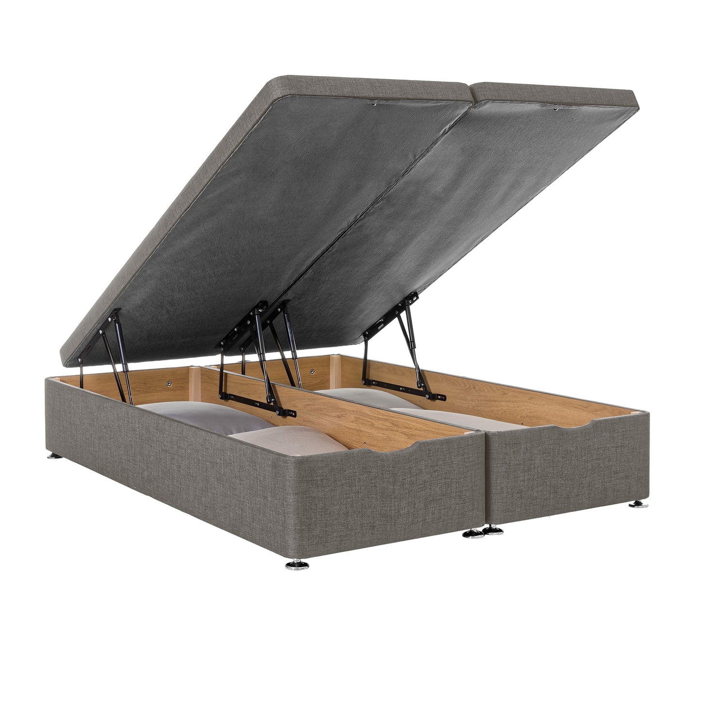 Airsprung End-Lift Double Slate Grey Open Ottoman
