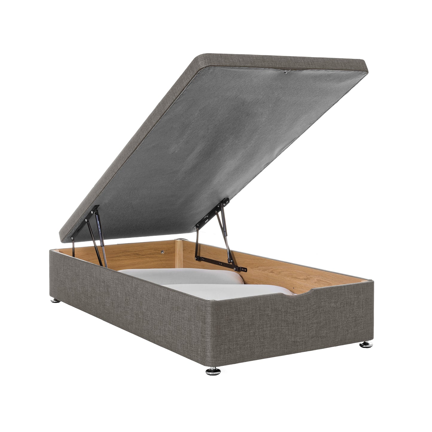 Airsprung End-Lift Single Slate Grey Open Ottoman