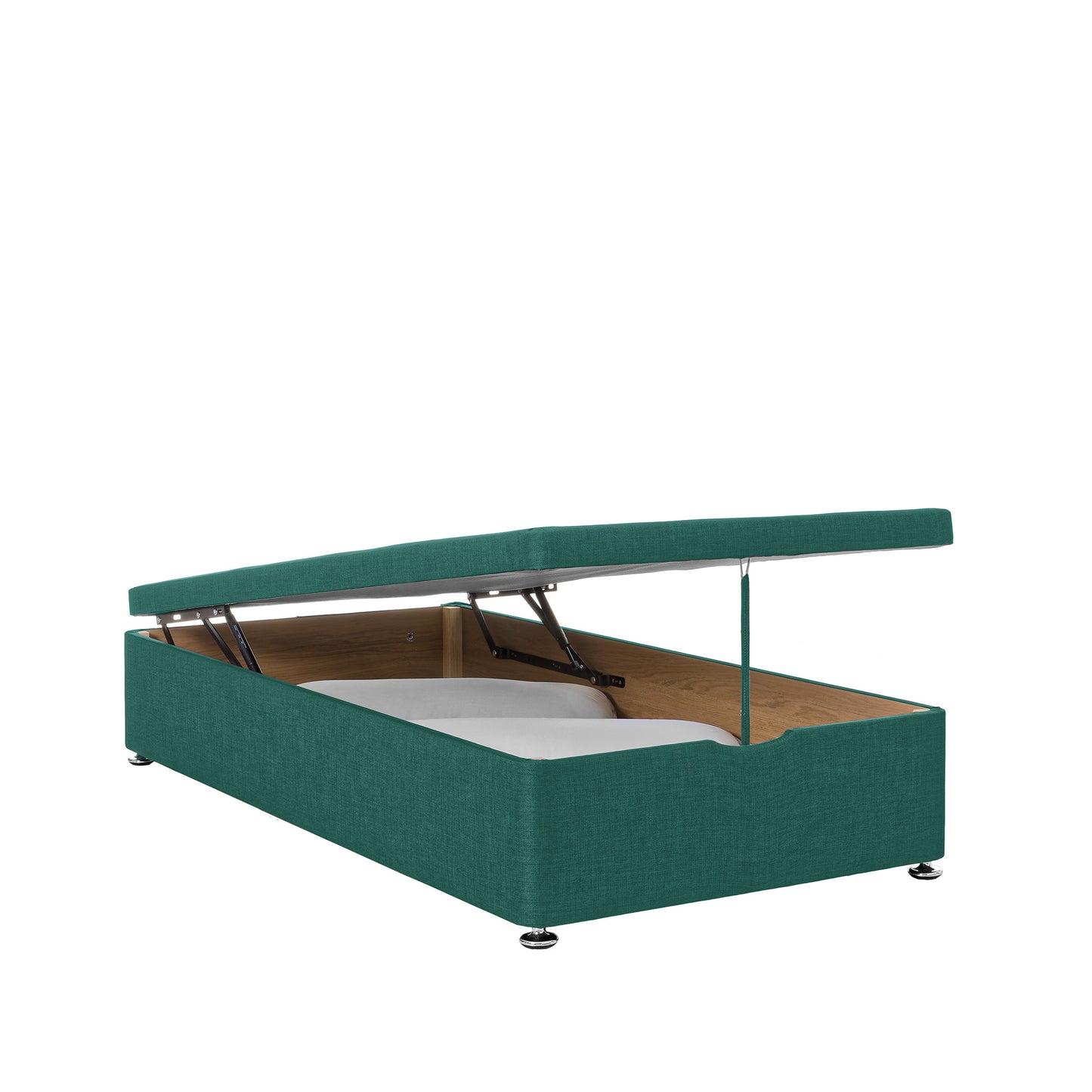 Airsprung End-Lift Double Teal Half Open Ottoman