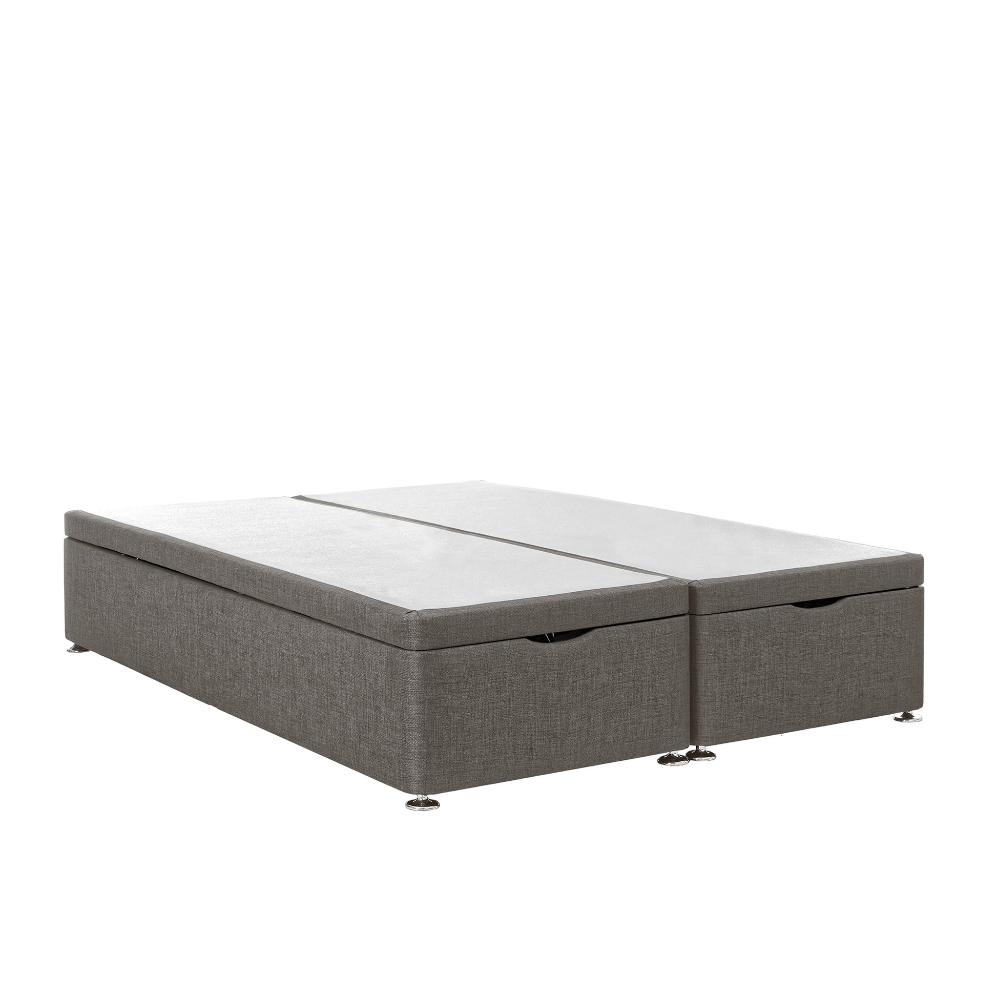 Airsprung End-Lift Double Slate Grey Ottoman Closed
