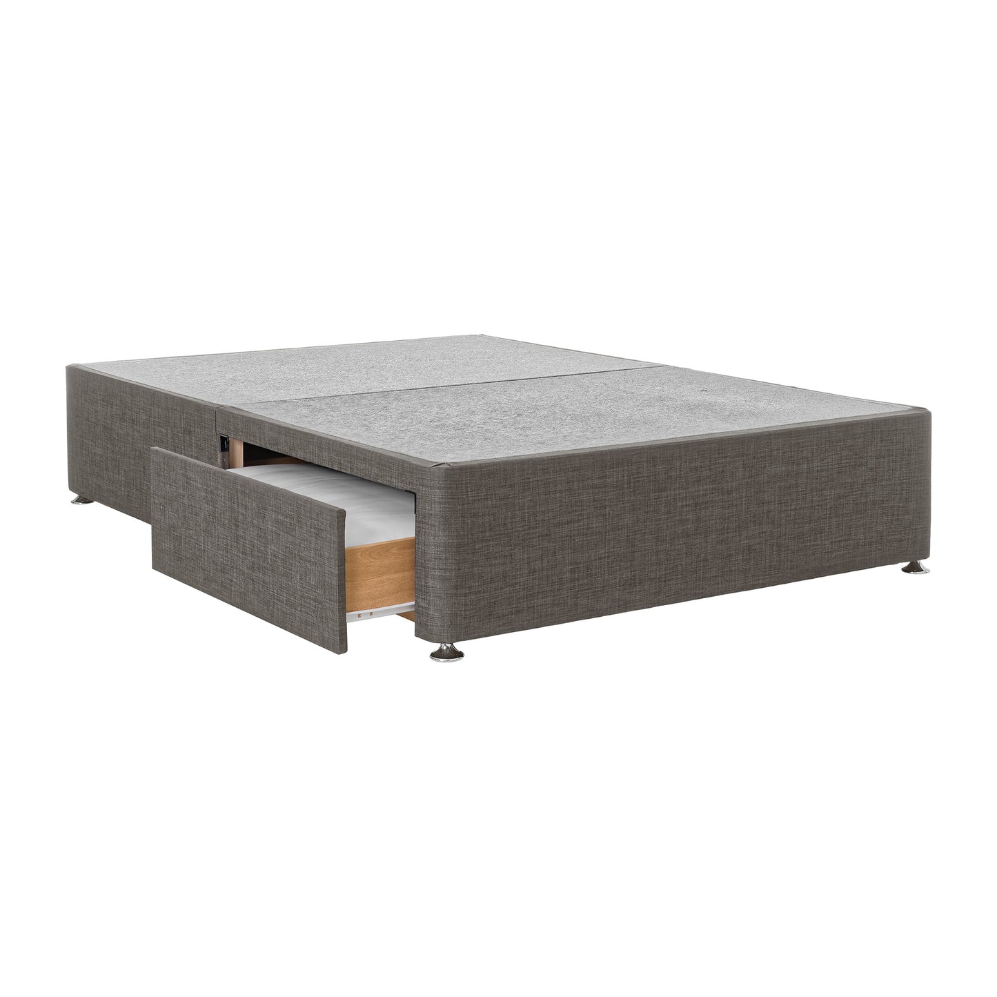 Oso Double 2 Drawer Slate Grey Divan Base