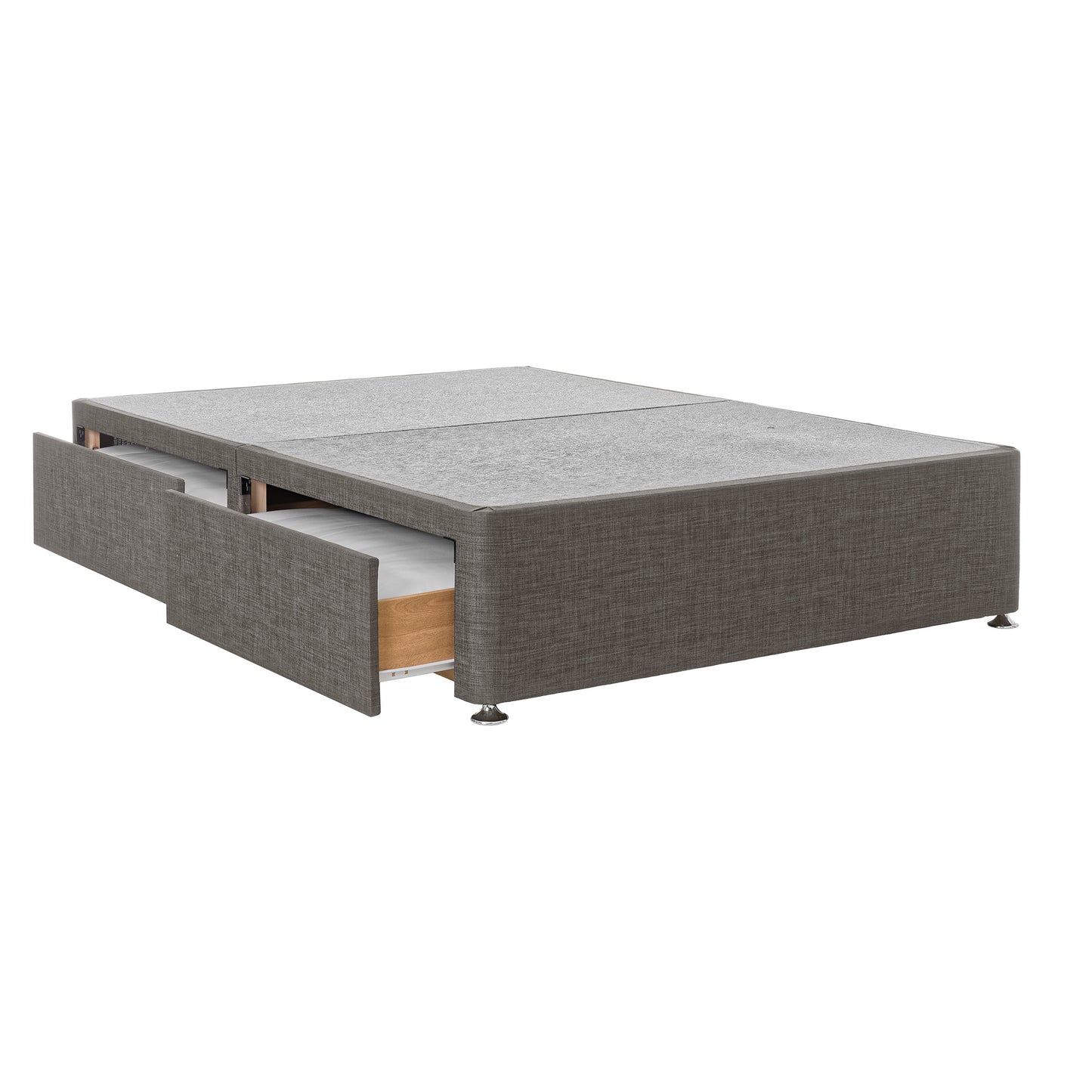 Oso Double 4 Drawer Slate Grey Divan Base