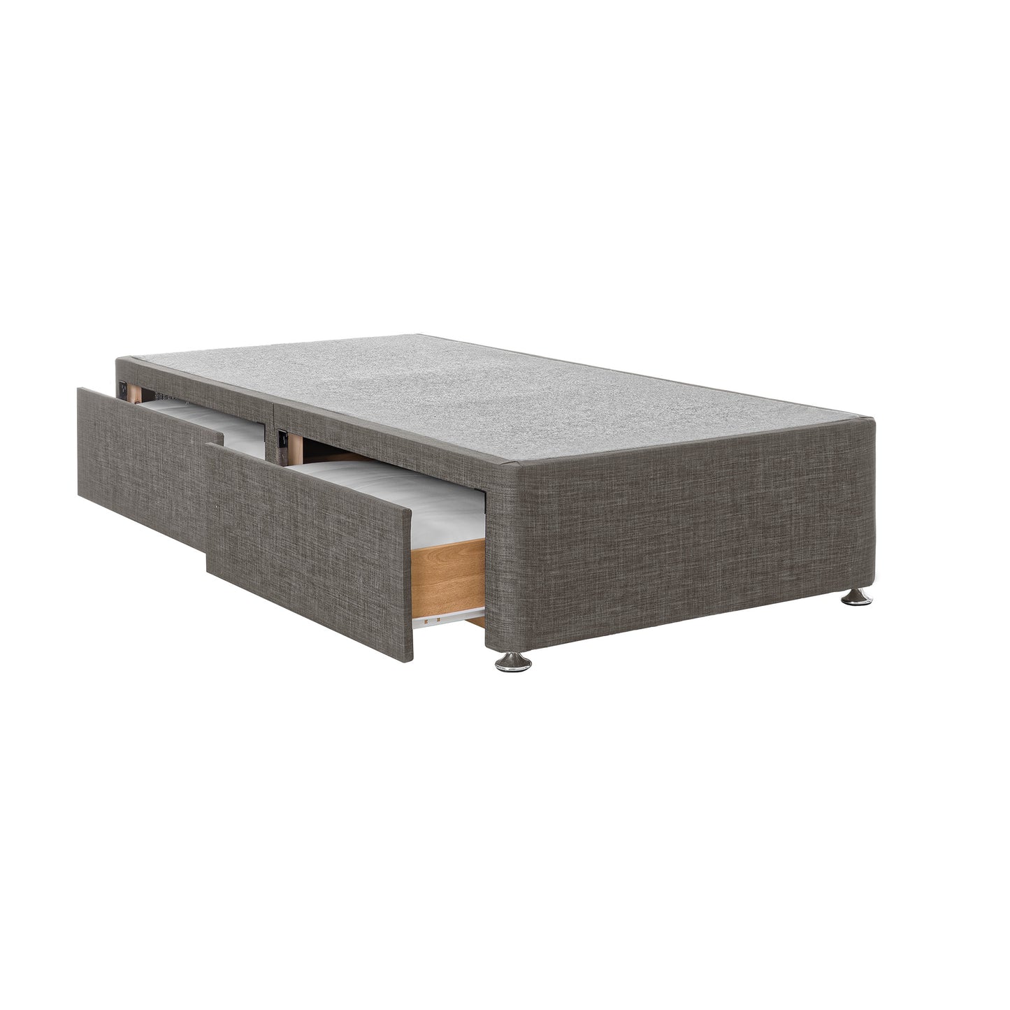 Oso Single 2 Drawer Slate Grey Divan Base